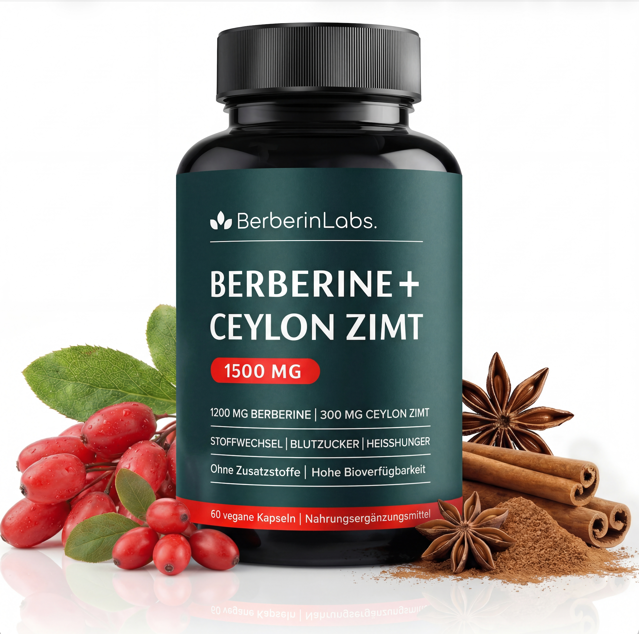Premium Berberin & Ceylon Zimt Komplex 1200mg
