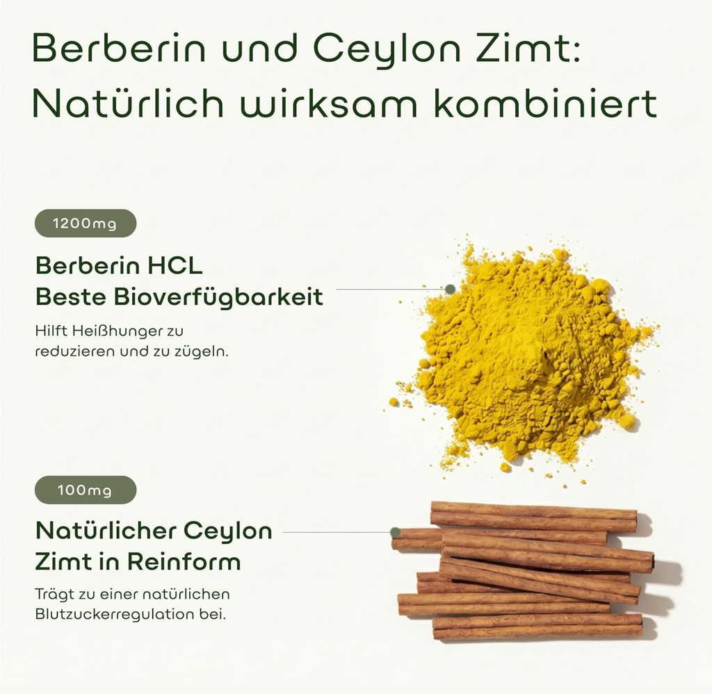 Premium Berberin & Ceylon Zimt Komplex 1200mg